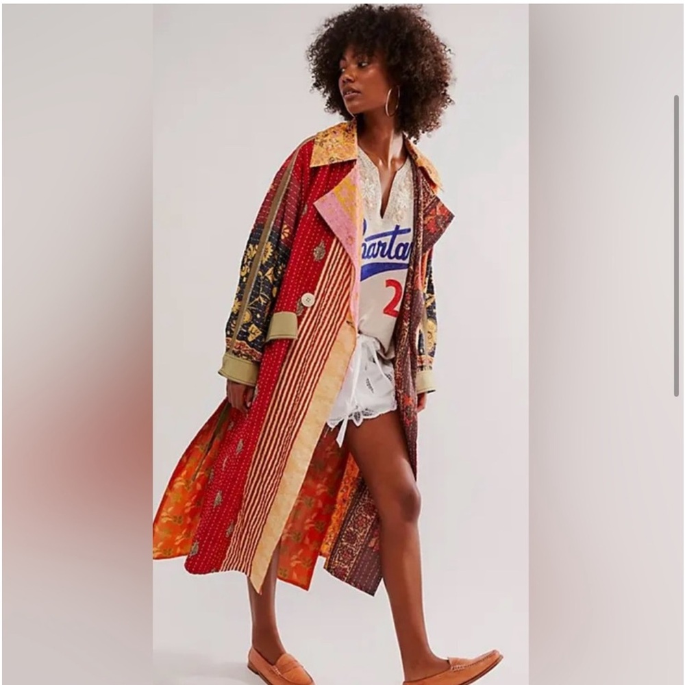 NWOT Free People Island Bright Duster Sz M/ MSRP $398